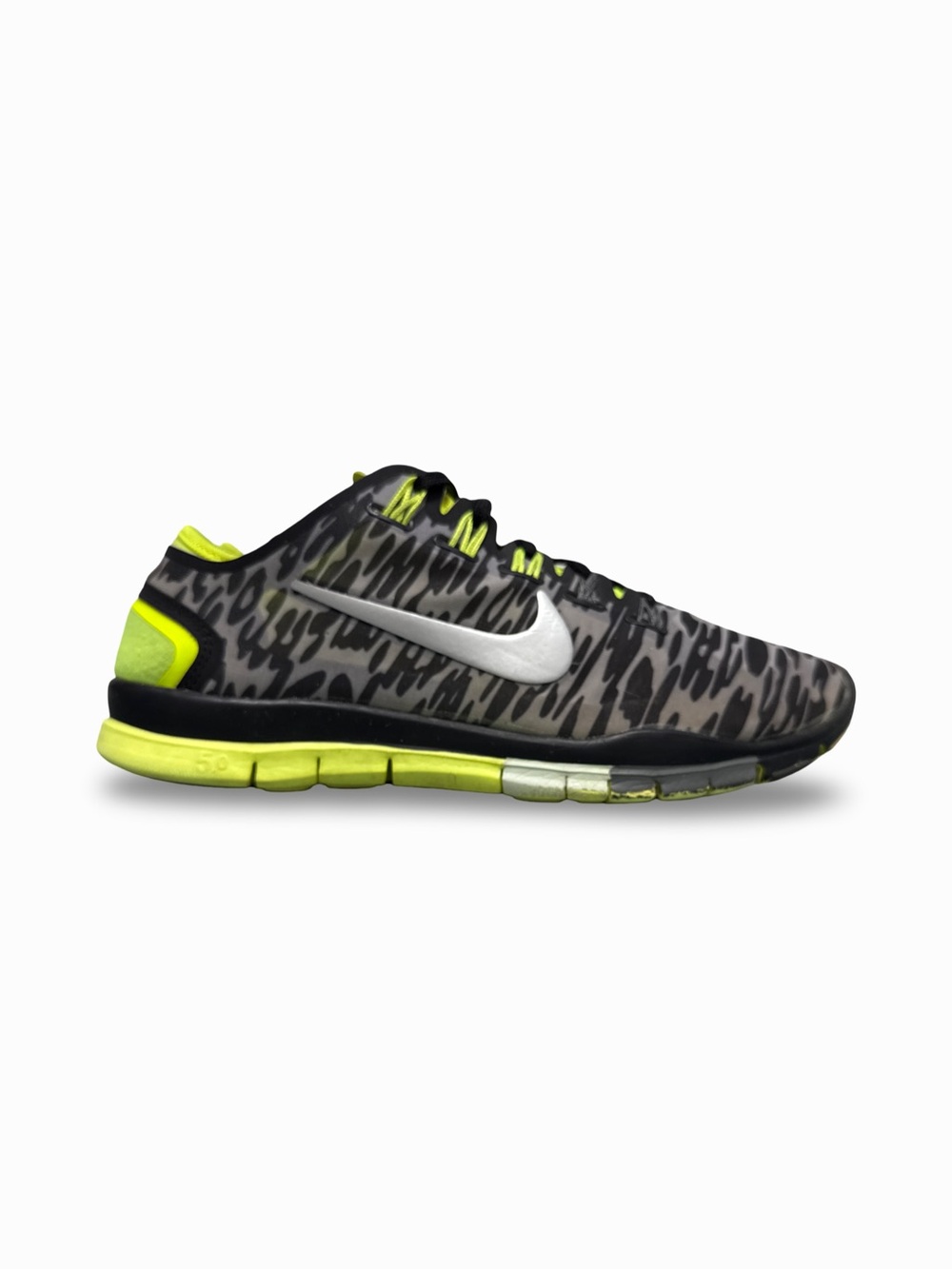 Nike Free TR Connect 2 Gray Leopard Print Training Sneakers Women’s 6.5